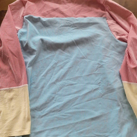Lands' End Striped Multi Color Rashguard 2x - Picture 3 of 3